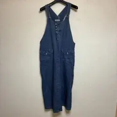 デニムオーバーオールスカート