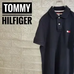 海外製トミーヒルフィガーTOMMYHILFIGER古着ポロシャツ紺