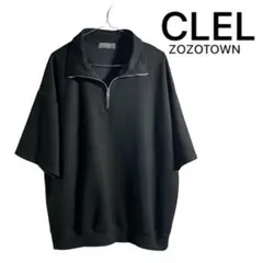 CLEL 黒 ハーフジップ　Mサイズ