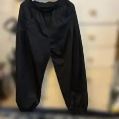カジュアルパンツ 黒 ウエストゴム
