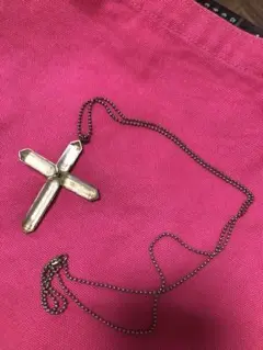 low luvクリスタルクロス ロングネックレス
