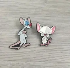 ピンクyとブレイン ピンバッジ 2個セット
