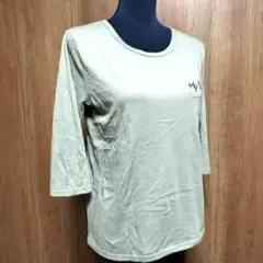 【TM-PARTY】レディース　7分袖カットソー　L　文字プリント　大きめサイズ