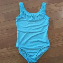水色フリル付きレオタード 130