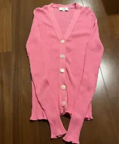 SLOBE IENA スローブイエナ Vネック コットンカーディガン ピンク