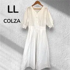 【美品】C.O.L.Z.A コルザ　レースワンピース　LLサイズ　ホワイト