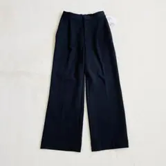 UNITED ARROWS ネイビー　SPONGYタックワイドパンツ　タグ付き