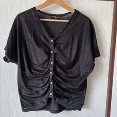 【匿名配送】Claude Lema 黒 半袖 カーディガンクロードレマ