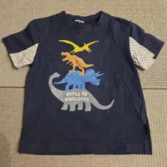 クレードスコープ　klädkåp 恐竜プリント Tシャツ 100