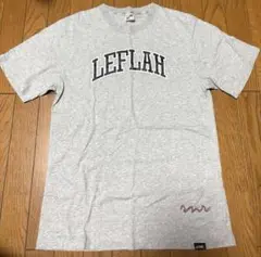 LEFLAH グレー ラウンドロゴTシャツ