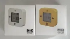 未開封 IKEA クロッキス 時計/温度計/アラームタイマー 白&イエローセット