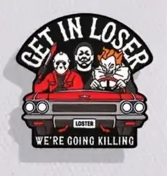 “ Get In Loser ⑦”ピンバッジ ニューエラ ホラー アメリカン雑貨