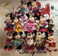 ミッキー　ミニー　ぬいぐるみバッチセット