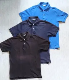 【UNIQLO(ユニクロ)】ポロシャツ　3枚セット　黒・紺・青　Sサイズ