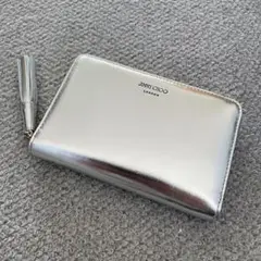 ジミーチュウ JIMMY CHOO Athini Wallet ミニ財布シルバー