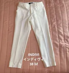 INDIVI ホワイト スラックス Ｍサイズ
