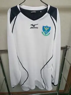 【ミズノ製｜栃木SC 長袖トレーニングトップ ビッグロゴ（ホワイト・Oサイズ）】
