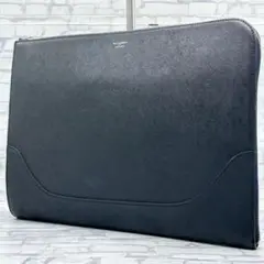 ペッレモルビダ クラッチバッグ セカンドバッグ キャビアスキン ネイビー