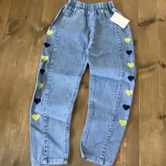ハート刺繍デニムパンツ 新品未使用タグ付