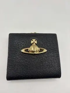 Vivienne Westwood デザイン 黒の二つ折り財布