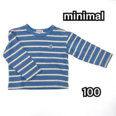 minimal ミニマル 長袖カットソー 100cm ストライプ