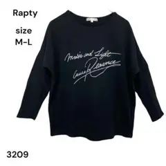 Rapty　ラプティ　シャツ　トップス　黒　Ｍ　Ｌ　レディース