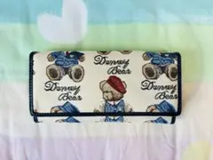 ダンディベア プリント 長財布 ネイビー