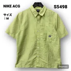 【即購入OK】NIKE ACG 半袖シャツ サイズM グリーン チェック
