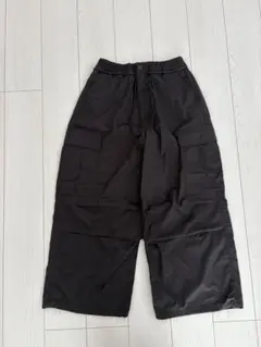 GUスーパーワイドカーゴパンツ　ブラック