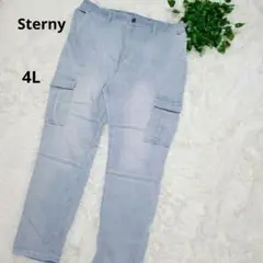 Sterny ライトブルー デニムパンツ ゴム 4L ゆったり メンズ