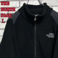 《美品》THE NORTH FACE☆フリースジャケット 刺繡ロゴ L ブラック