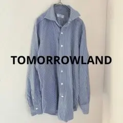 TOMORROWLAND ワイドカラー　ストライプ　シャツ　40