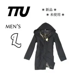 新品メンズL◇TTU◇防寒起毛ライナー取外可モッズコート　黒