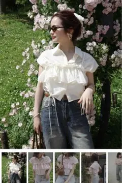 jumelle bustier set sucker shirt アイボリー
