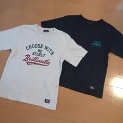 160センチ半袖Tシャツ2枚セット(ダークグレー・黒)