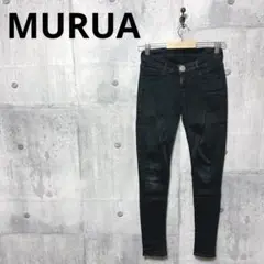 MURUA ムルーア レディース ブラックスキニーパンツ 1