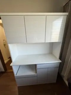 ホワイト収納キャビネット 180cm