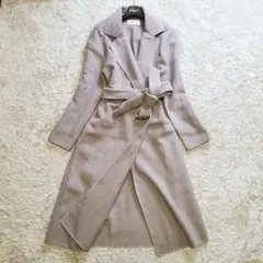 美品✨FRAYI.D 21AW ガウンコート ロング丈 ラムウール グレージュ