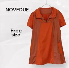 NOVEDUE 美品 オレンジ 半袖トップス Free size 半袖チュニック