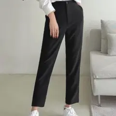 Dazy ハイウェストストレートパンツ　ブラック　shein