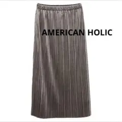 AMERICAN HOLIC ベロアプリーツタイトスカート