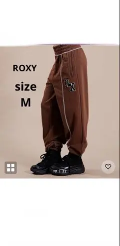 ロキシー レディーススライドパンツ ジョガーパンツ ロゴ入り