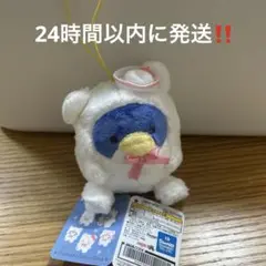 【新品未使用】サンリオキャラクターズホワイトベアおすわりマスコットタキシードサム