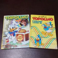2冊 TOPOLINO 洋書 絵本 漫画 ディズニーコミック ドナルド ミッキー