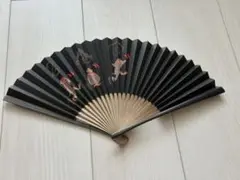【新品未使用】三猿のイラストの扇子とケース