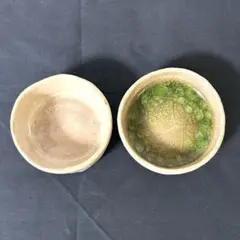 陶器製ベージュボウル 2点