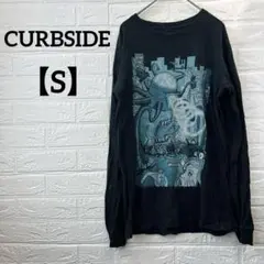 1点もの✨CURBSIDE 【S】アートプリント 長袖 Tシャツ ブラック