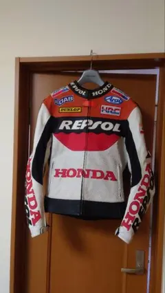 ライダースジャケット　HONDA REPSOLレプリカ New Honda Repsol motorbike leather jacket with complete