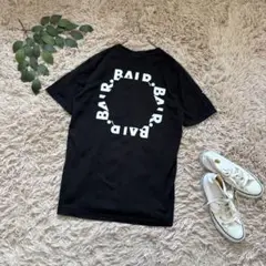 6306❃ボーラー❃Tシャツ/半袖カットソー/バックロゴ/コットン/ブラック/S