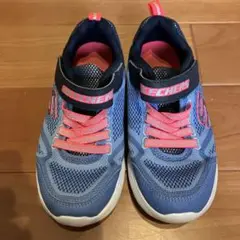 SKECHERS ブルー ピンク スニーカー